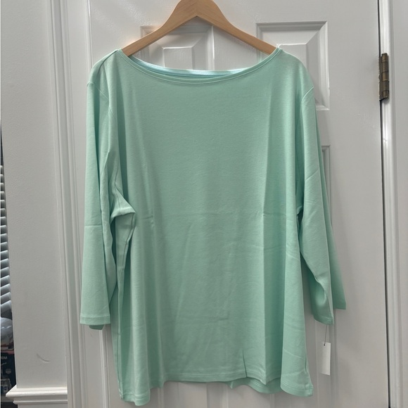Talbots The Talbots Tee in Iced Mint, 100% Cotton, 3X, NWT - Picture 1 of 7